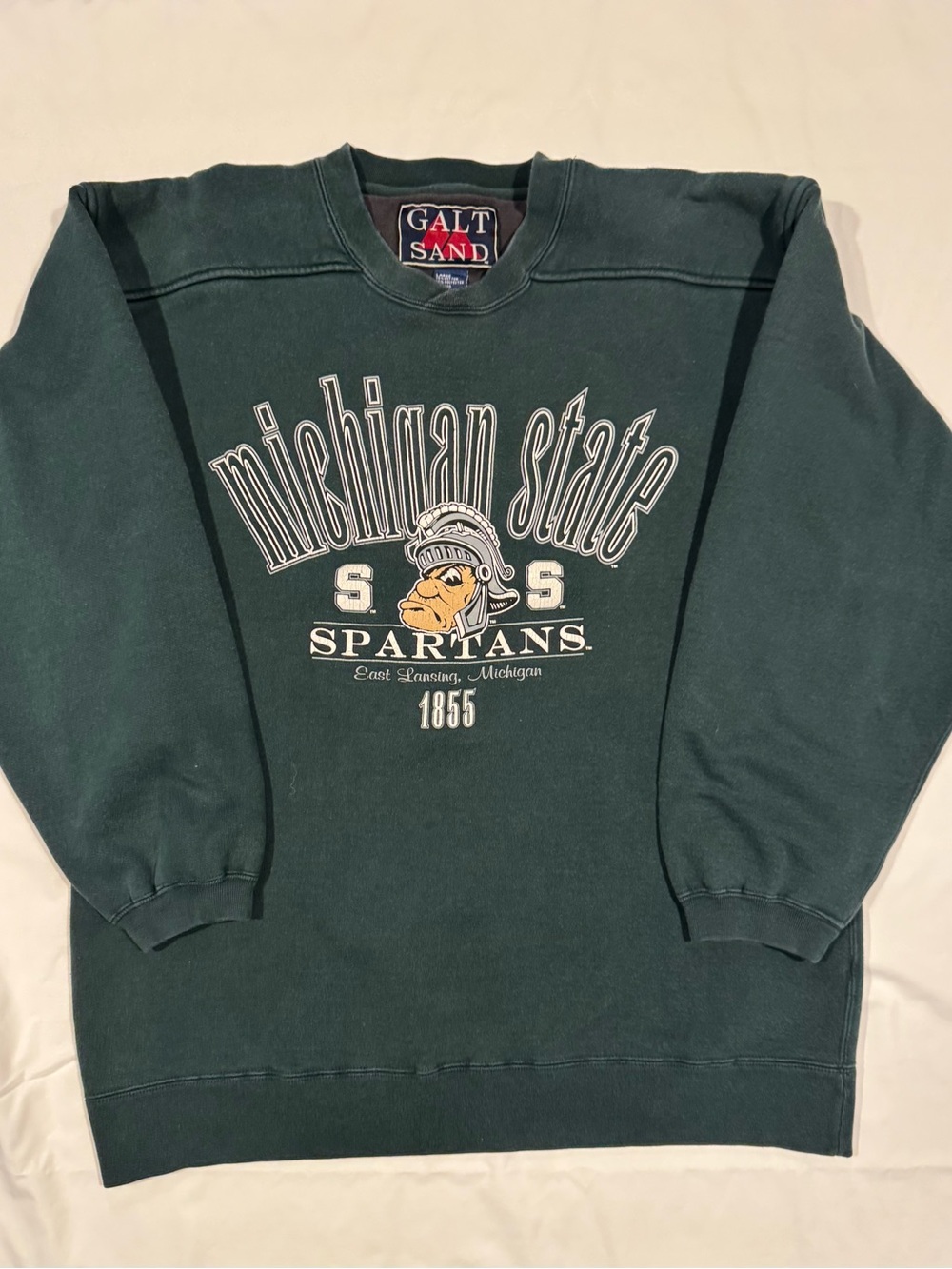 College sweatshirt vintage ! Michigan State Spartans Dark Green Crewneck Sweatsh